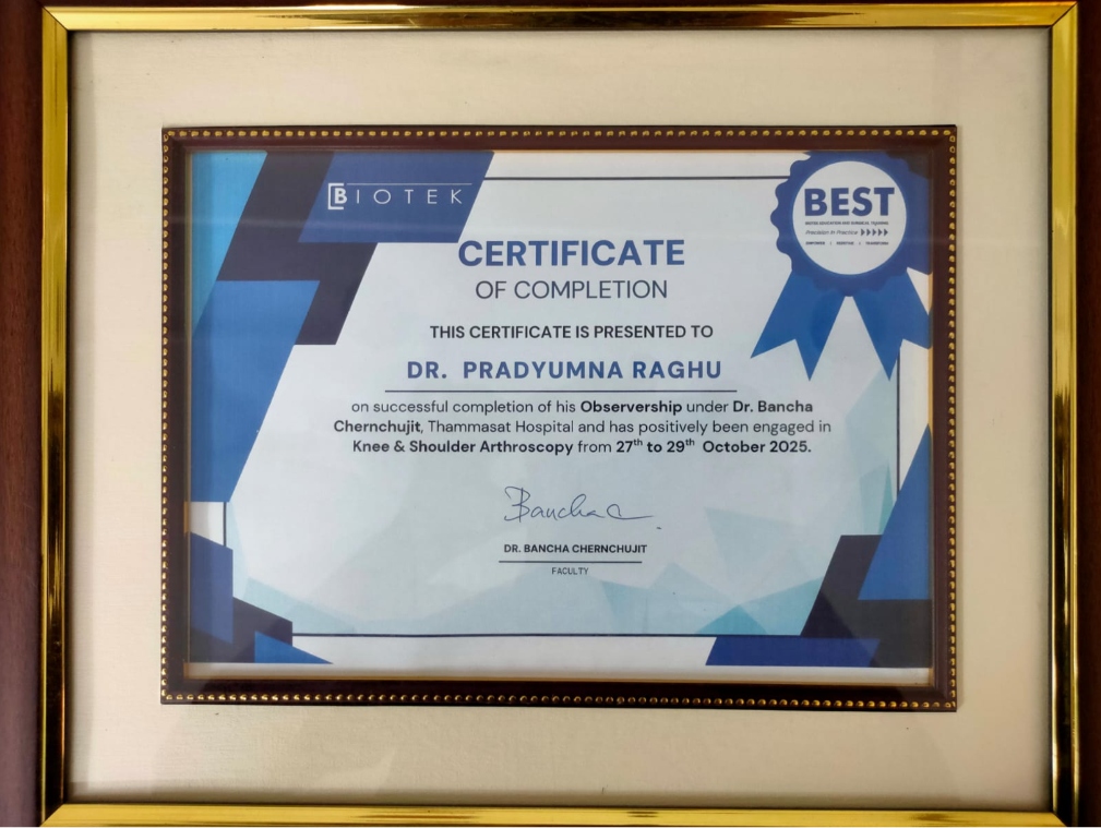 Fellowship Certificate at Thammasat University - Dr. Pradyumna R