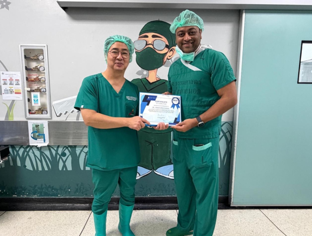 Dr. Pradyumna R with mentor Dr. Bancha Chernchujit at Thammasat University