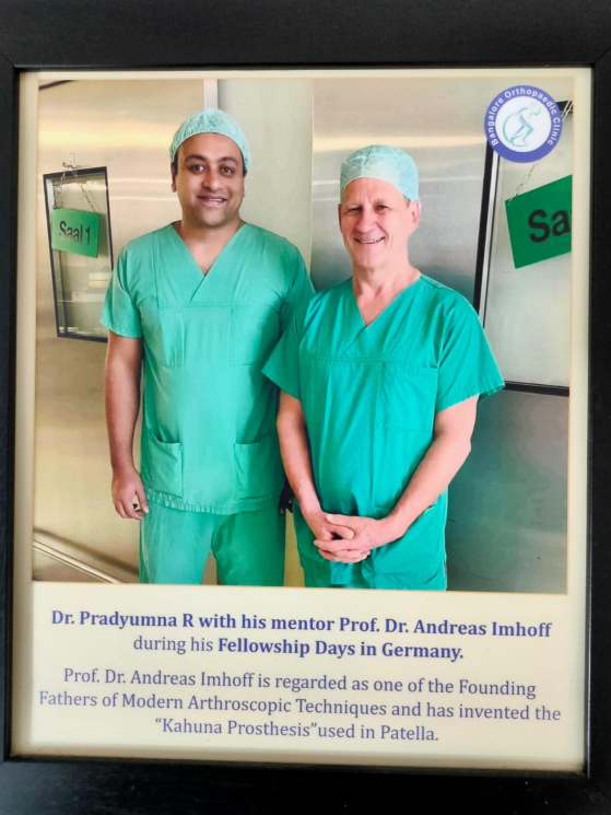 Dr. Pradyumna R with mentor Prof. Dr. Andreas Imhoff in Germany