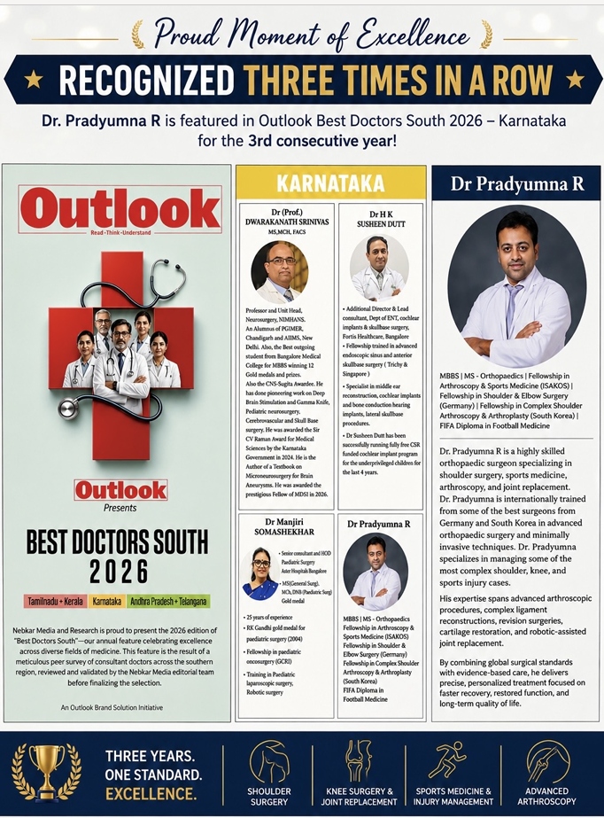 Outlook Magazine Best Doctors South 2026 - Dr. Pradyumna R