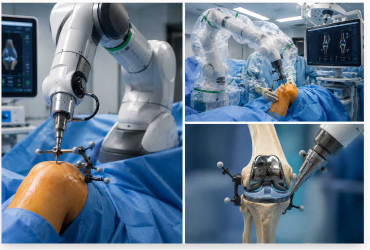 Robotic 3D Knee Joint Implant Alignment & Positioning